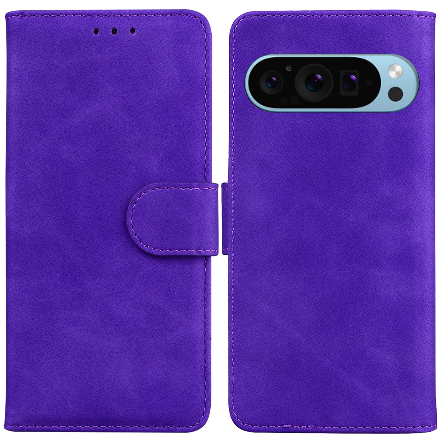 For Google Pixel 9 Pro Cover PU Leather Case Pure Color Wallet Cover Protective Phone Stand For Google Pixel 9 Pro Cover PU Leather Case Pure Color Wallet Cover Protective Phone Stand